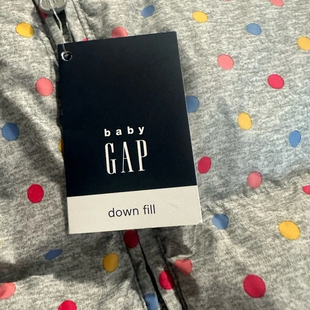 GAP Gray Snowsuit with Colorful Dots